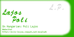 lajos poli business card